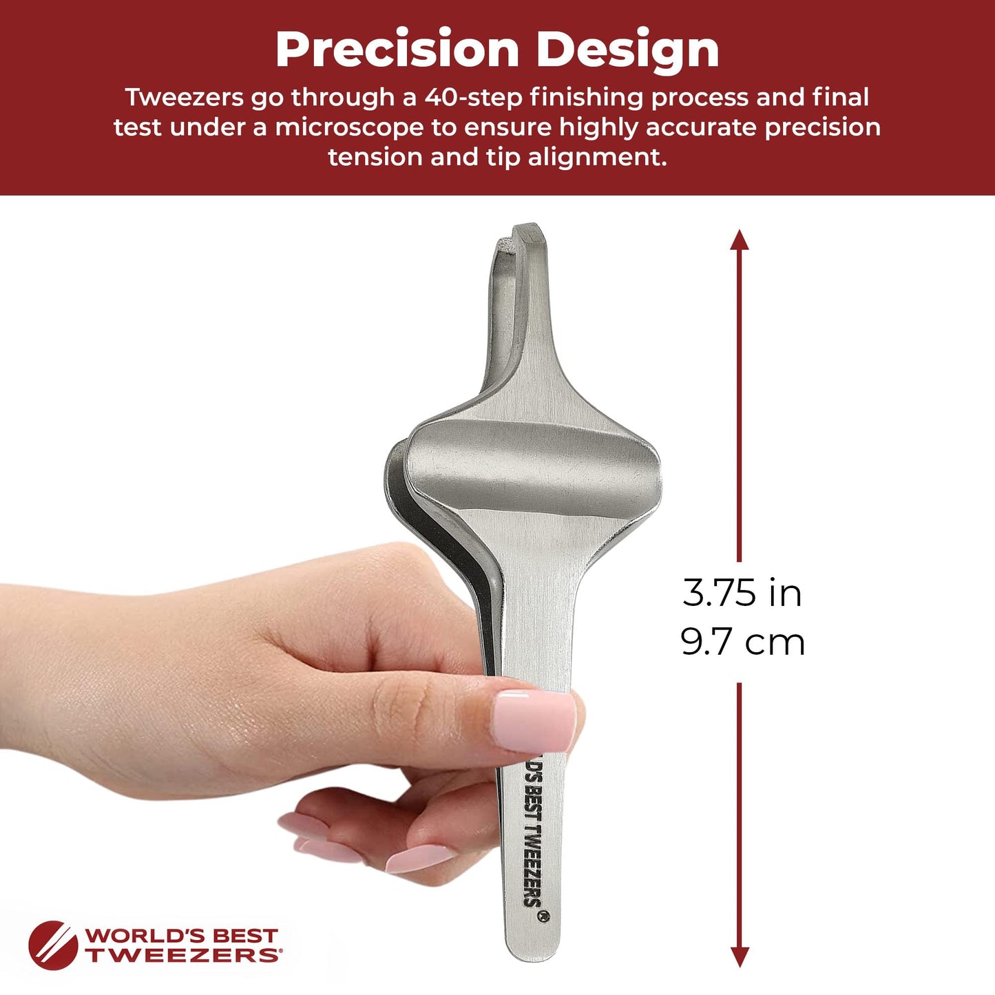 World's Best Tweezers Diamond Butterfly Tweezers - Wide Grip Slant Tip Precision Tweezers for Eyebrow, Facial & Ingrown Hair Removal - Perfectly Beauty & Personal Care Regine Switzerland