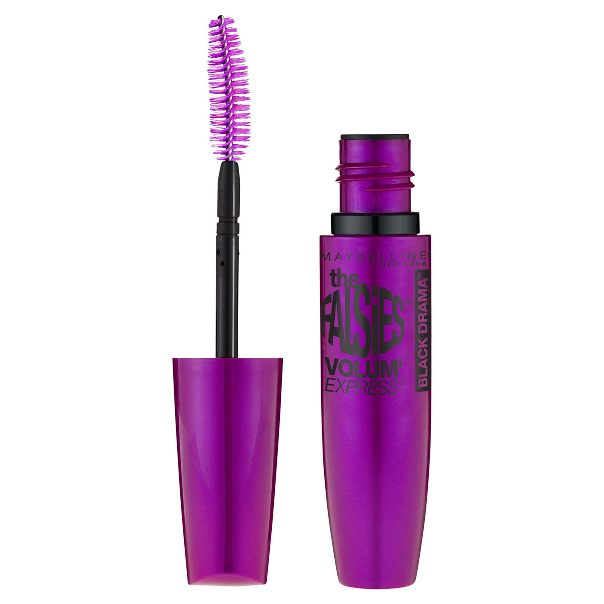 Maybelline New York Volum Express Falsies Washable Mascara, Black Drama, Pack of 2