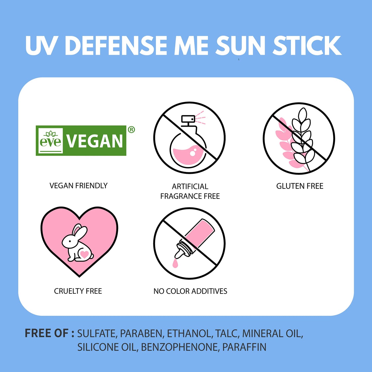 MAKEPREM UVA UVB Defense Me Calming Sun Stick Sunblock SPF 50+ PA++++ 0.7 Oz VEGAN Sensitive Oily Acne-Prone Skin Reef-Safe Mineral Sunscreen Non-Nano Beauty & Personal Care MAKEP:REM