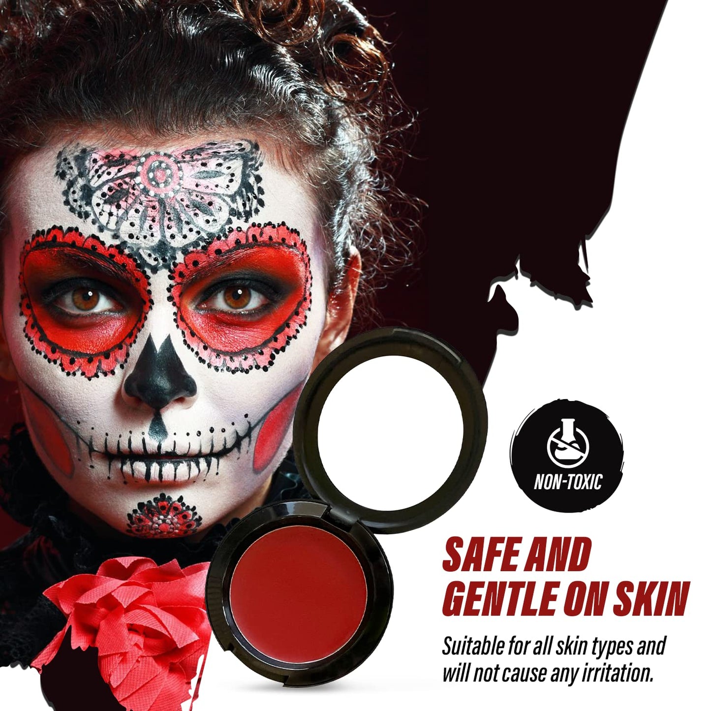 MANIC PANIC Vampire's Kiss Red Face & Body Paint for Halloween Costumes - Cream Halloween Makeup for Costumes & Cosplay - Smooth, Blendable & Full Beauty & Personal Care MANIC PANIC