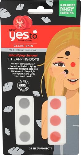 Yes To Detoxifying Charcoal Zit Zapping Dots, 24 Zit Zapping Dots, Paraben Free, Cruelty Free, 1 Count (Pack of 6) Beauty & Personal Care Yes To
