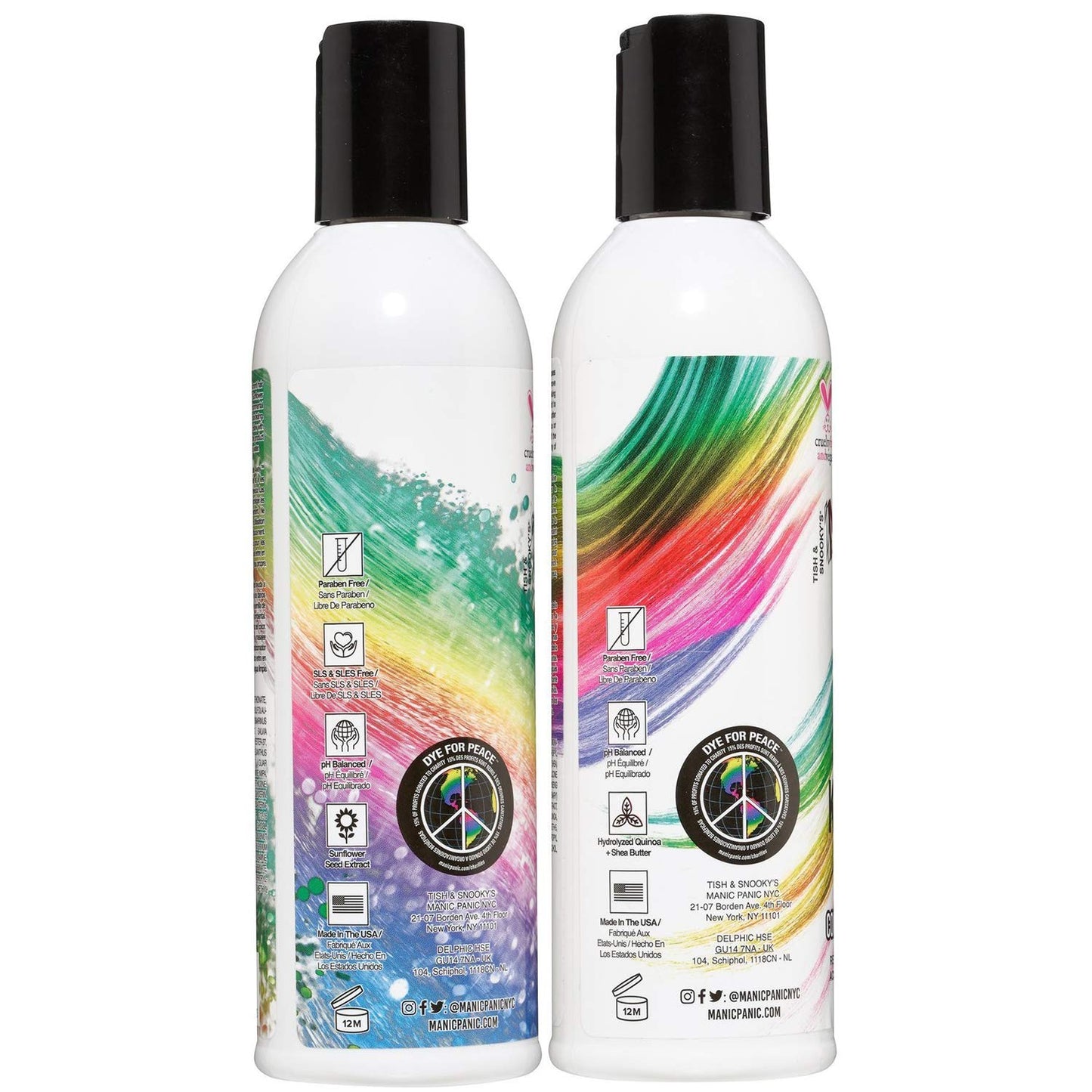 MANIC PANIC Shampoo & Conditioner Set for Color Treated Hair - Extend Color, Moisturize & Volumize - Repair Damaged Hair & Prevent Tangling - Sulfate Beauty & Personal Care MANIC PANIC