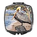 Caroline's Treasures JMK1218SCM Pelican Bay Compact Mirror Decorative Travel Makeup Mirror for Women Girls Gifts Pocket Makeup Mirror Folding Handheld Beauty & Personal Care Caroline's Treasures
