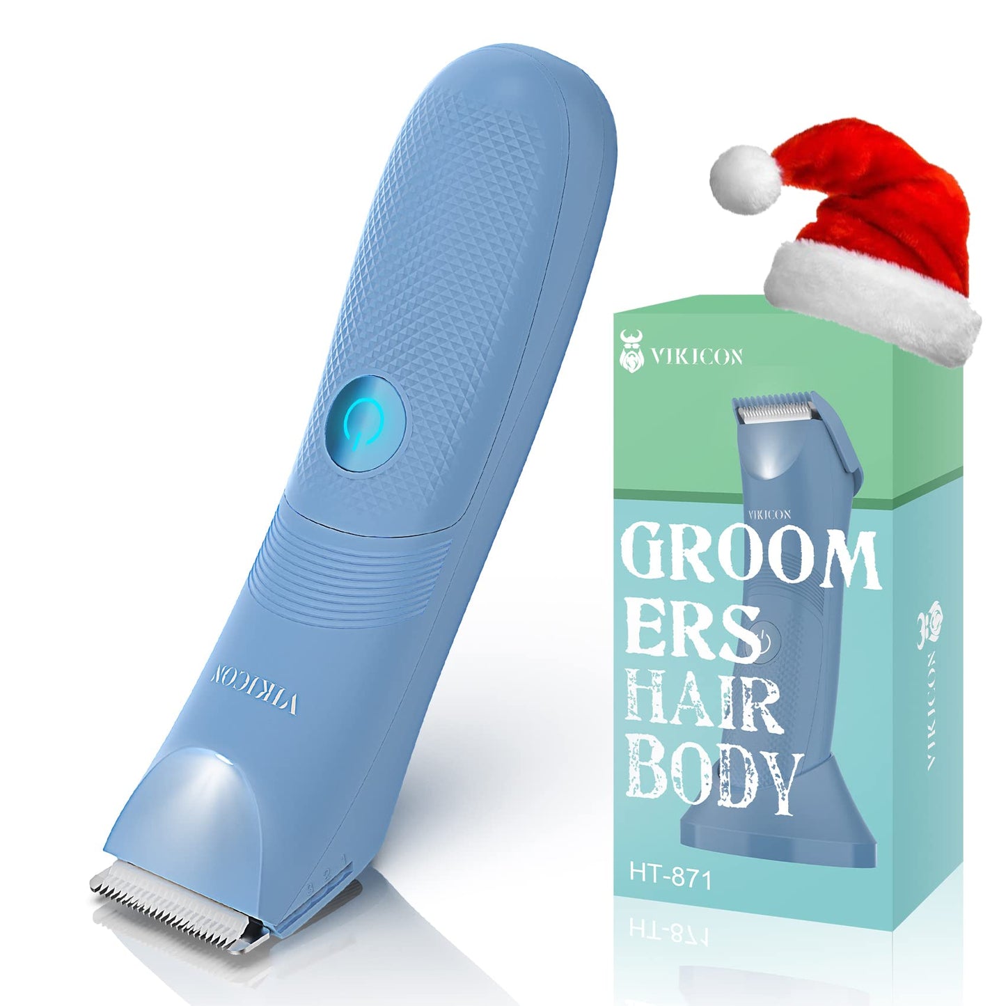 VIKICON Bikini Trimmer for Women: Painless Electric Pubic/Leg Shaver w/Light, Ceramic Hypoallergenic Blade, Waterproof Cordless Razor for Sensitive Beauty and Personal Care VIKICON