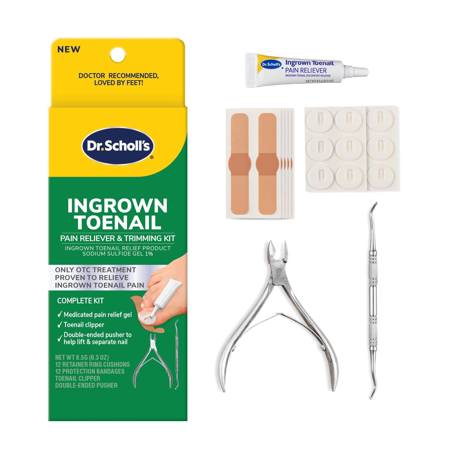 Dr. Scholl's INGROWN TOENAIL PAIN RELIEVER & TRIMMING KIT, 0.3 oz // Only OTC Treatment Proven to Relieve Ingrown Toenail Pain - Includes Medicated Beauty and Personal Care Dr. Scholl's Default Title