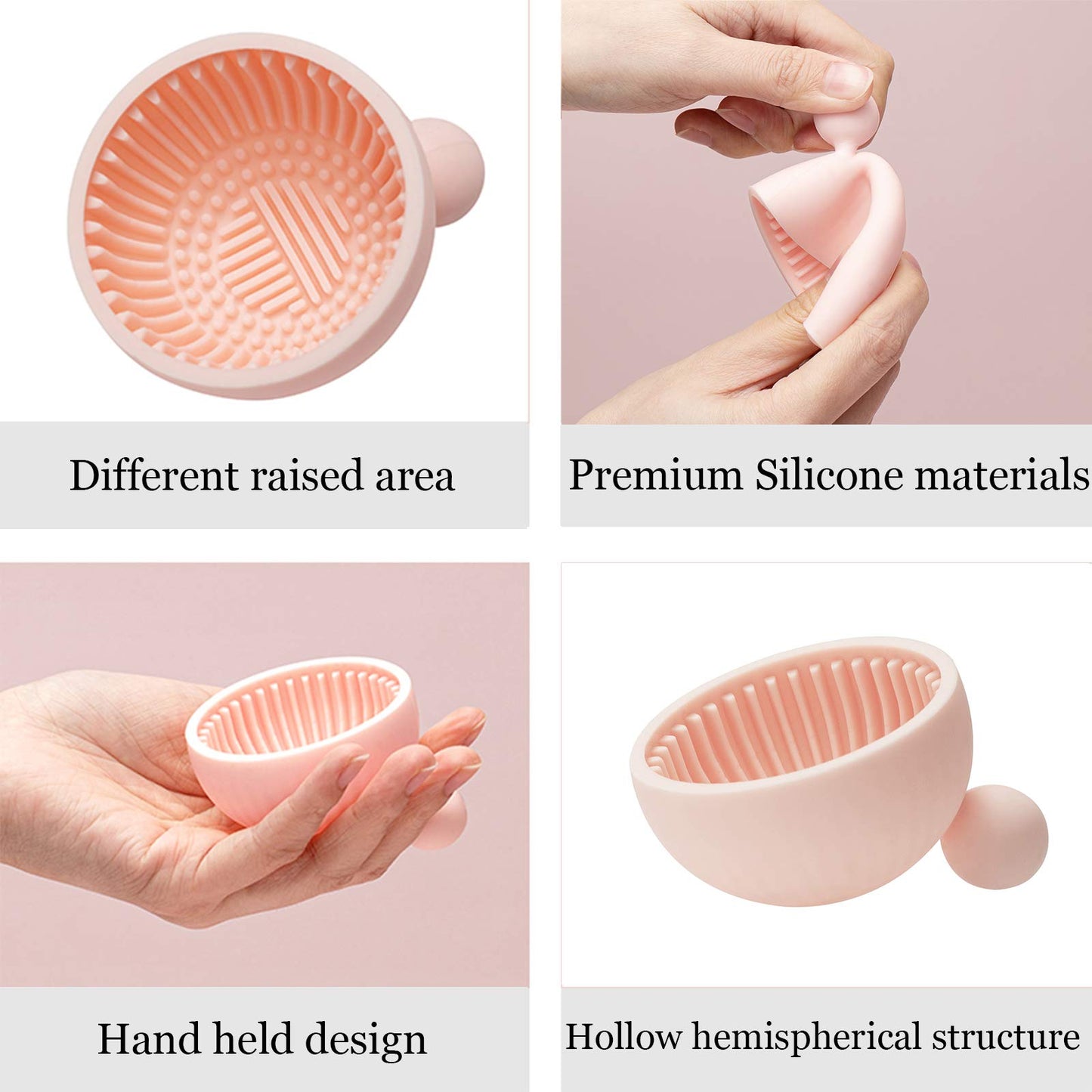 Makeup Brush Cleaner Mat?Silicone Make Up Cleaning Brush Scrubber bowl Portable Washing Tool Cosmetic Brush Cleaners for Gir?Easy Clean Beauty & Personal Care Asion