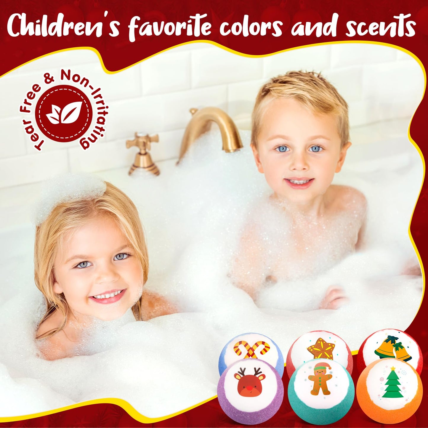 SeasonBliss Christmas Bath Bombs for Kids with Surprise Inside,Bath Bombs Sets with 6 Pack Bubble Bath Bomb for Girls and Boys, Nice Gifts for Kids Beauty and Personal Care SeasonBliss