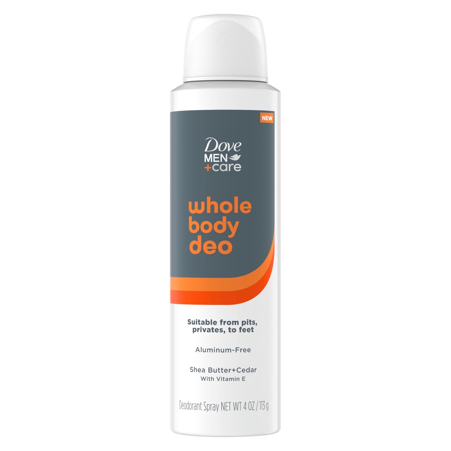 Dove Men+Care Whole Body Deo Aluminum-Free Deodorant Spray Shea Butter + Cedar Suitable from Pits, Privates, to Feet with Vitamin E 4 oz Beauty & Personal Care DOVE MEN + CARE