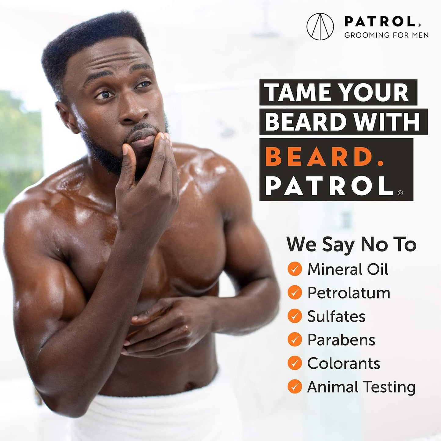 Bump Patrol Beard Patrol Beard Wash for Men - Natural Men's Facial Hair Shampoo & Conditioner in One, Sulfate-Free Mustache Cleanser and Moisturizing Beauty and Personal Care Bump Patrol