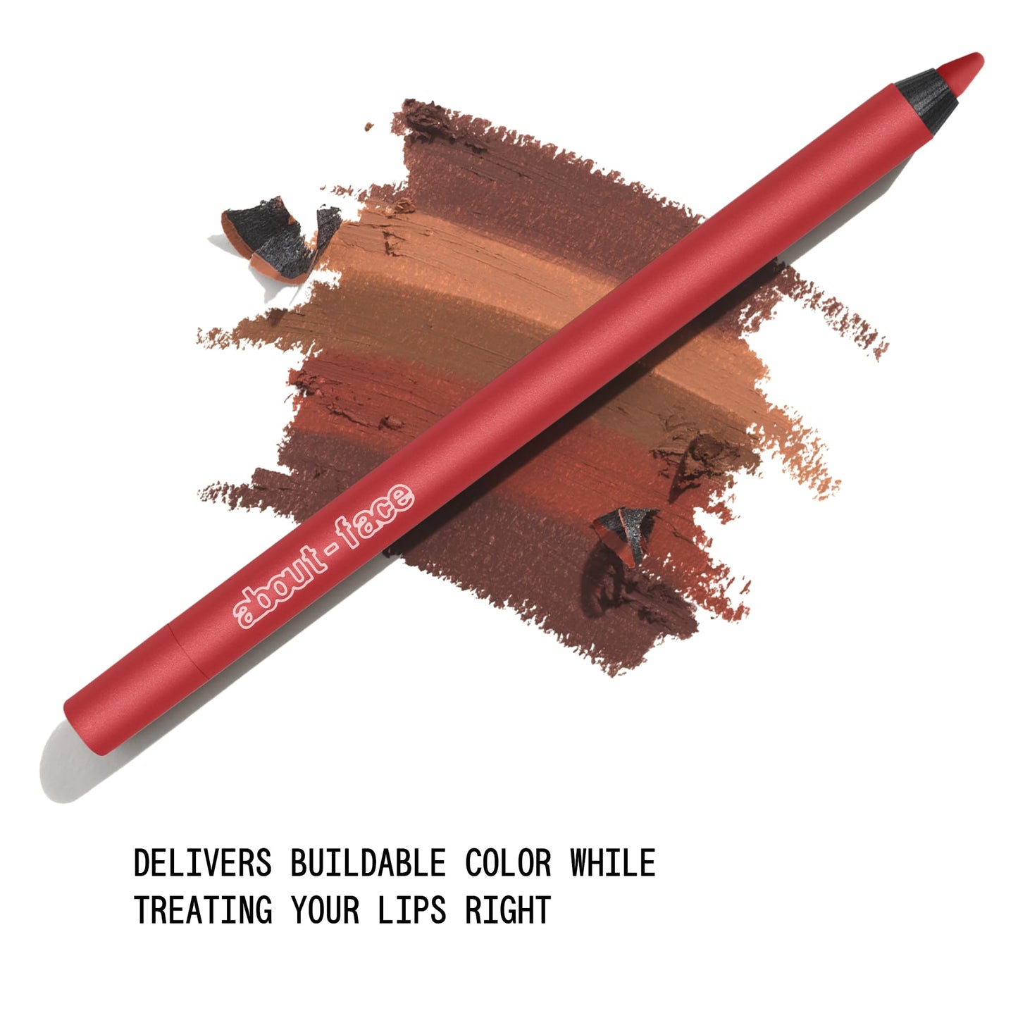 about-face Matte Fix Lip Pencil Sound The Alarm - Long-Wear, Creamy Matte Lip Liner with Hyaluronic Acid & Vitamins C & E - Vegan, Cruelty-Free, Clean Beauty & Personal Care aboutface