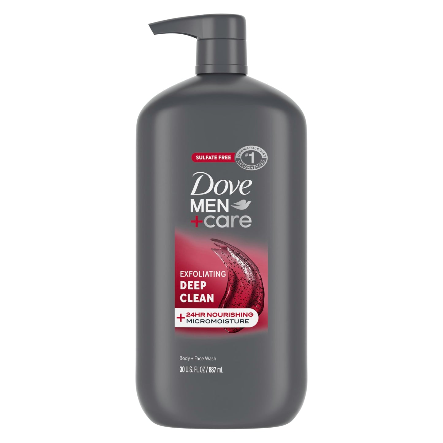 DOVE MEN + CARE Body and Face Wash Exfoliating Deep Clean for Men, with 24-Hour Nourishing Micromoisture Technology Body Wash, 30 oz Beauty & Personal Care DOVE MEN + CARE