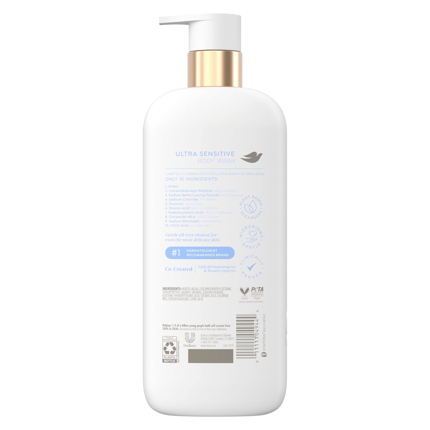 Dove Serum Body Wash Ultra Gentle hydrating cleanse with only 10 essential ingredients 18.5 Fl Oz (Pack of 4) Beauty and Personal Care Dove