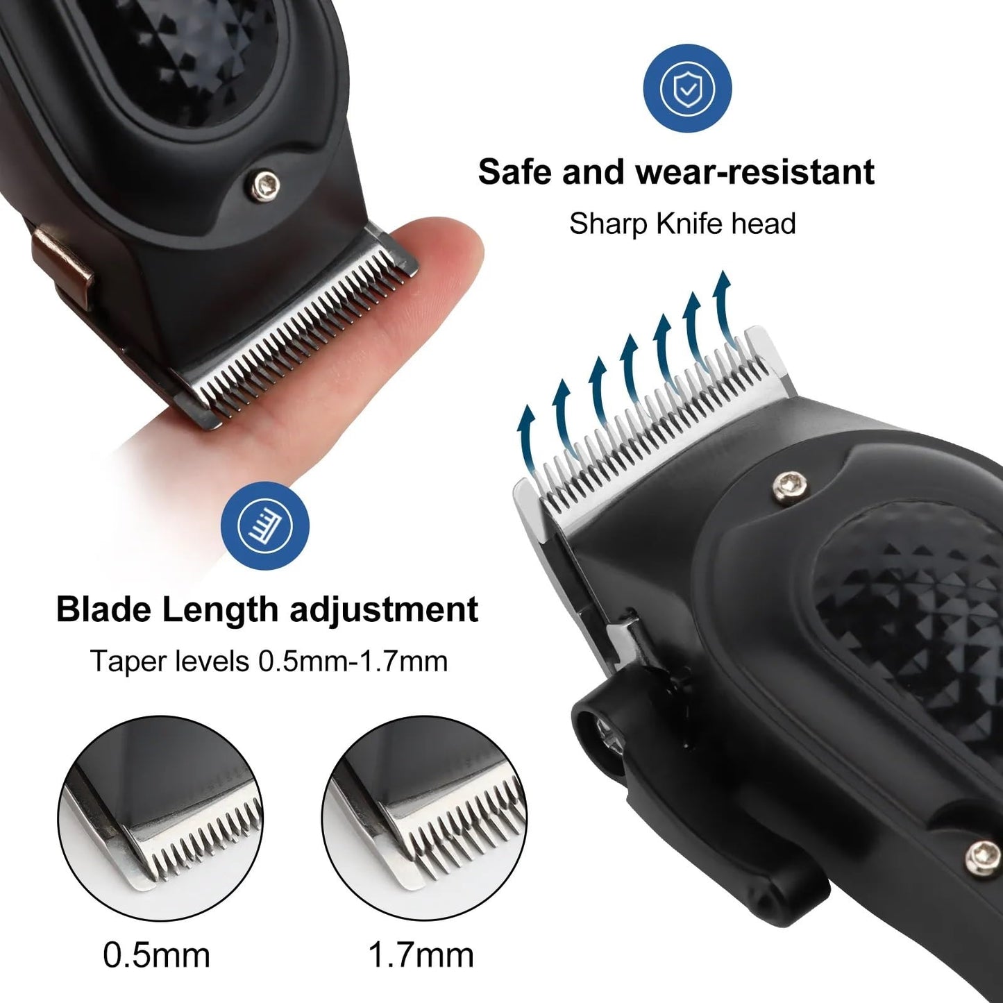 GLESVOWIO Hair Clippers for Men Electric Hair Clipper UBS Rechargeable Cordless Beard Trimmer Men Powerful Electric Hair Clipper Trimming Tool Beauty and Personal Care GLESVOWIO
