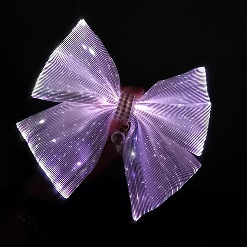 Lumisonata LED Light-Up Handmade Jumbo Bow-Knot Hair Clips - Satin Alligator Barrettes and Accessories for Women Beauty & Personal Care lumisonata