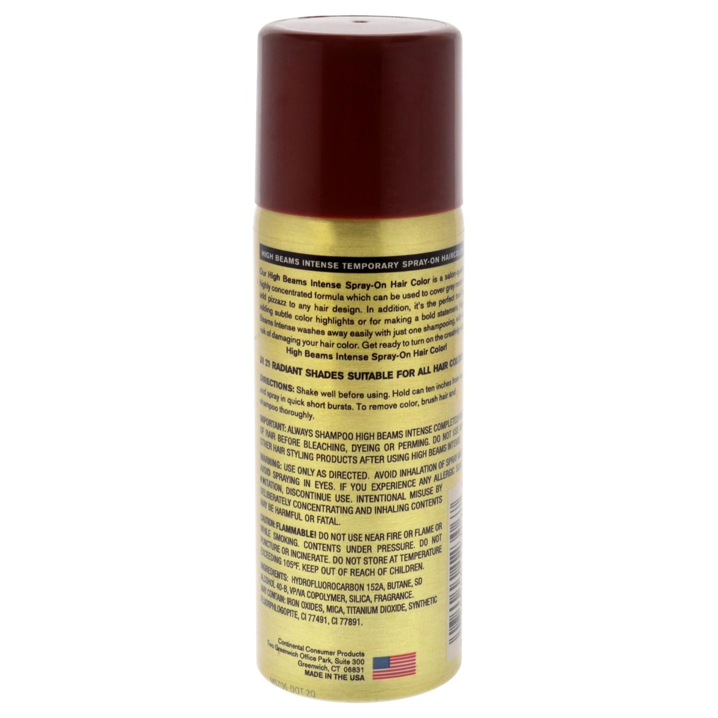 High Beams Intense Temporary Spray-On Hair Color - Brown 2.7 oz (6 PACK) Beauty & Personal Care High Beams