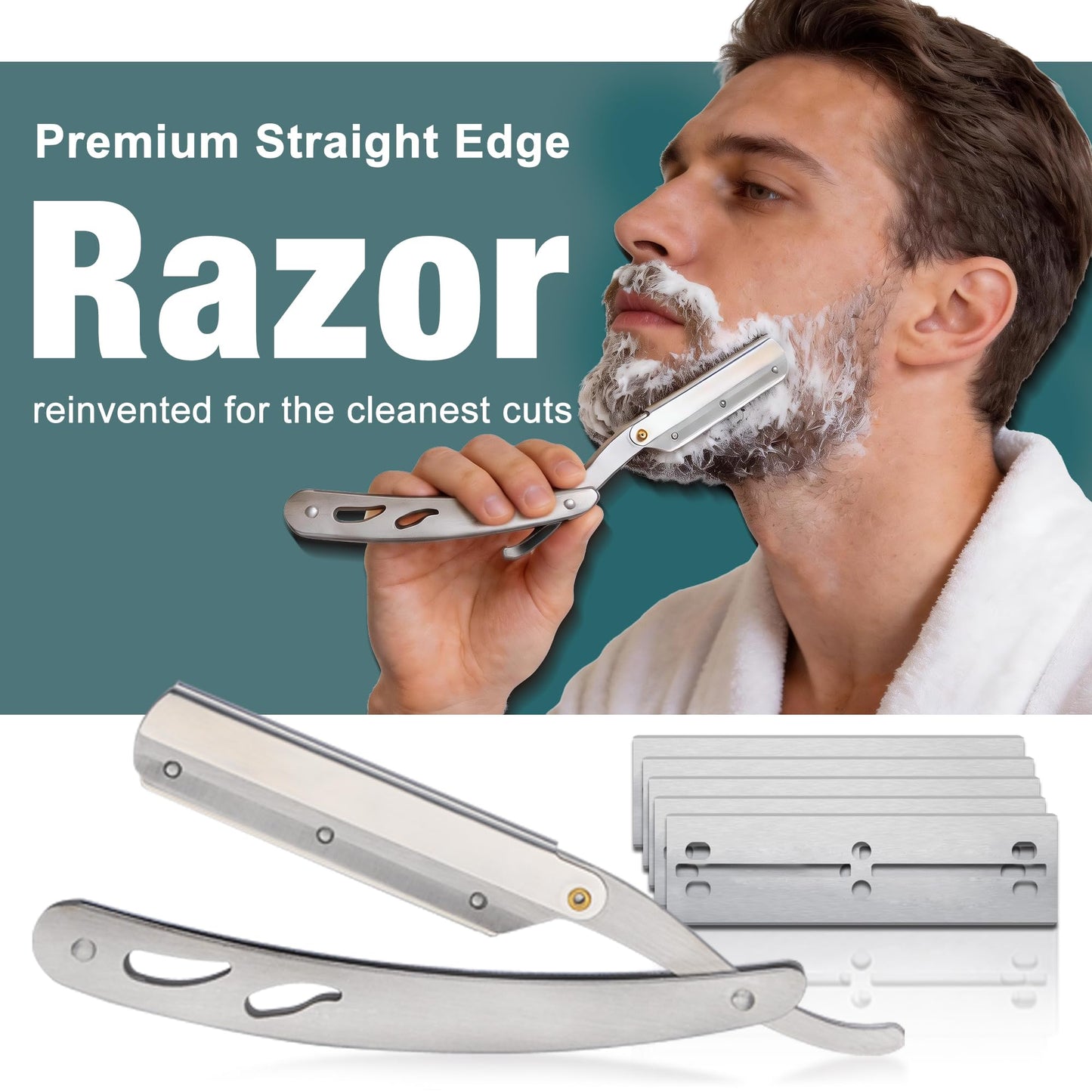 Beard Kit with Straight Razor,Beard Oil x2, Easy Styling & Daily Grooming Beauty and Personal Care YogerYou