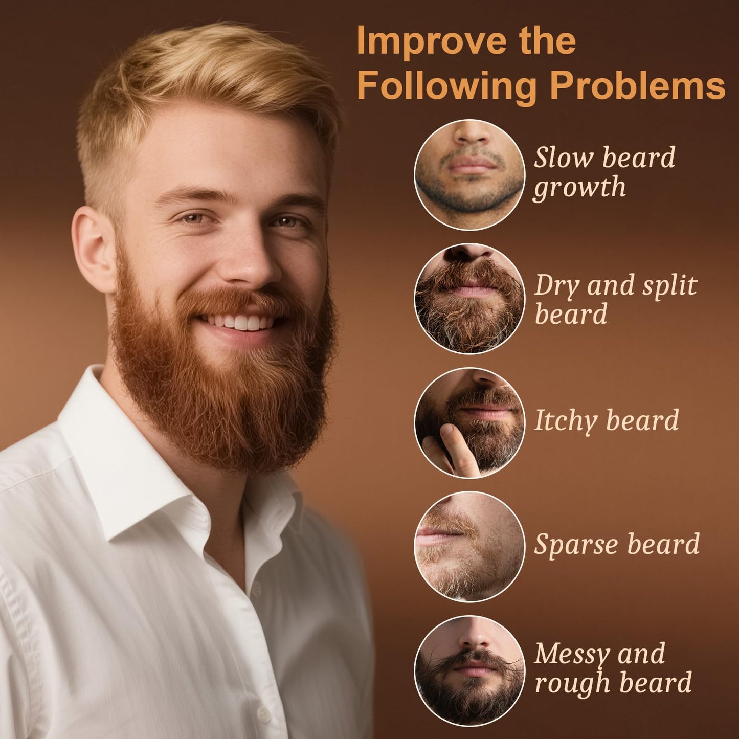 XIKEZAN 5 Pack Beard Oil Set w/Sandalwood, Orange, Vanilla, Cedarwood, Unscented for Beard Care, Moisturizing, Soften,Birthday Gifts for Men Him Dad Beauty and Personal Care XIKEZAN