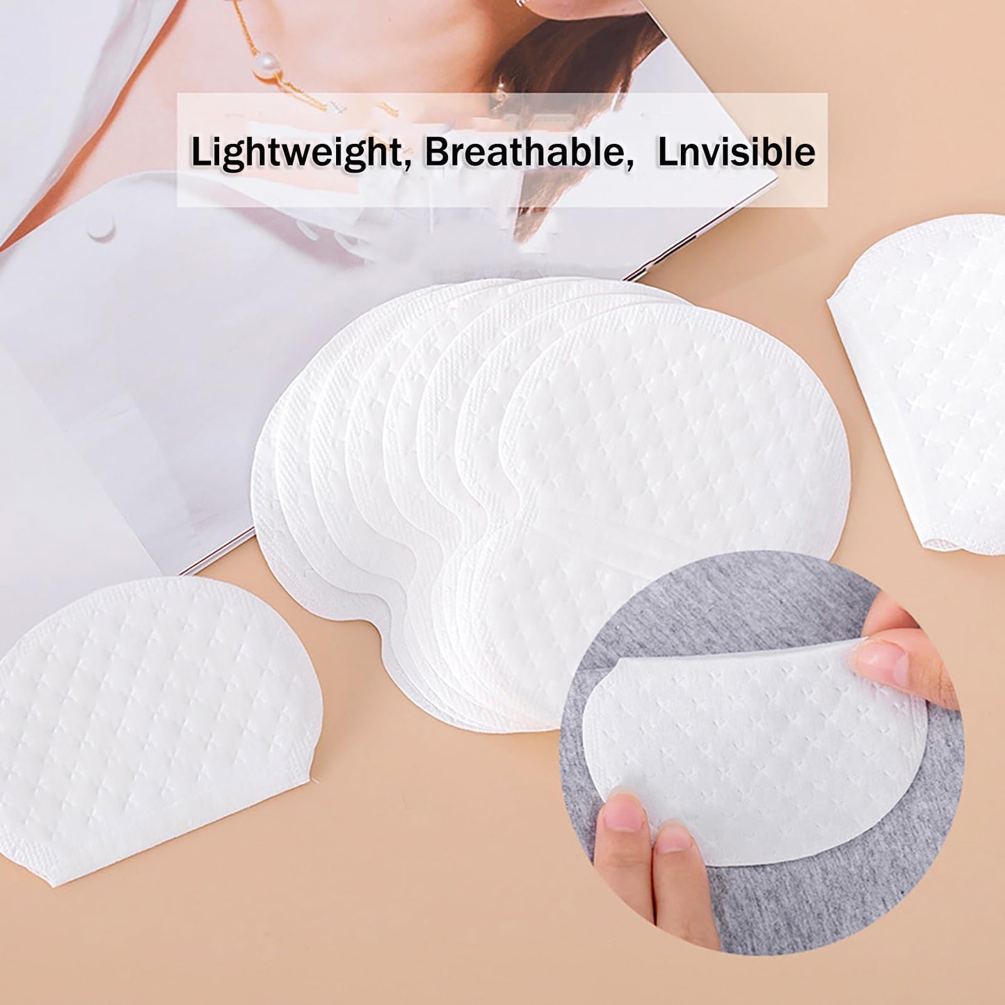 60PCS Armpit Sweat Pads - Ultra-Absorbent Underarm Dress Shields for Men & Women Discreet & Disposable Armpit Sweat Protection (S) Beauty and Personal Care jwflck