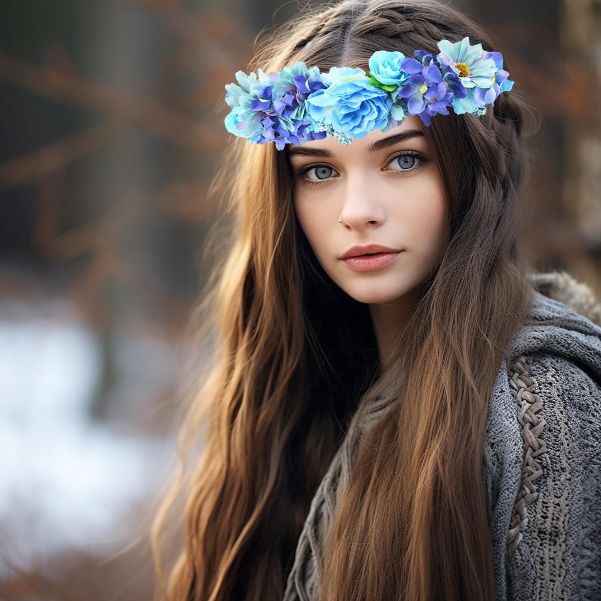 Vivivalue Women Floral Crown Rose Flower Headband Wedding Party Photo
