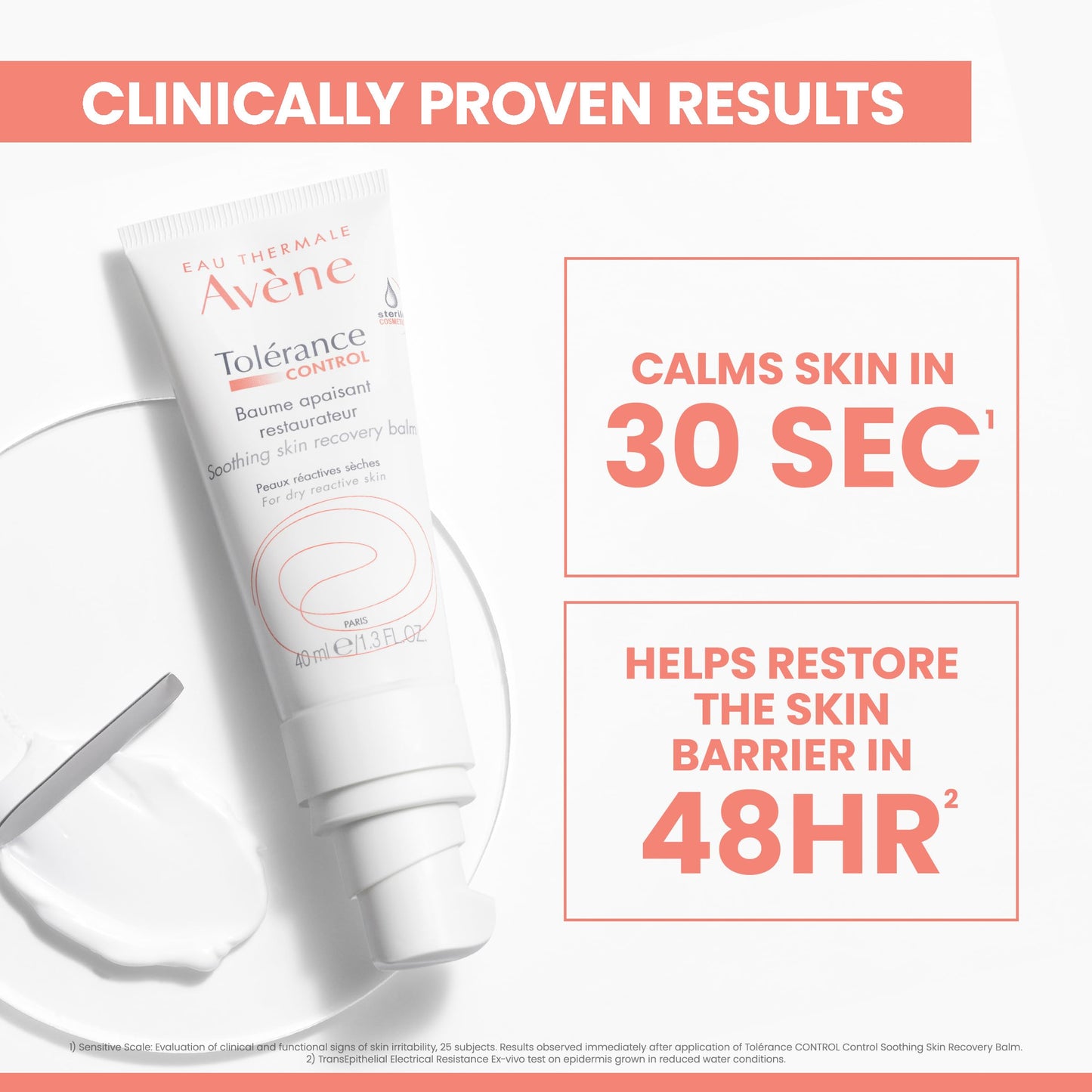 Avène Tolerance Control Soothing Skin Recovery Balm, for Hypersensitive,Dry Skin, Tube with Sterile Pump, 1.3 Fl Oz Beauty & Personal Care Avène