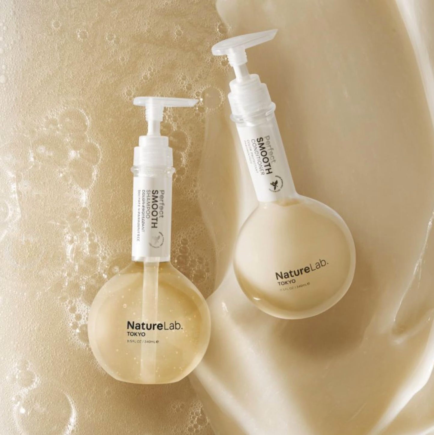 NatureLab.TOKYO Perfect Smooth Shampoo & Conditioner Duo - Japanese Shampoo and Conditioner for Dry, Frizzy Hair - Calms Scalp & Tames Strands from Beauty & Personal Care NATURELAB. TOKYO