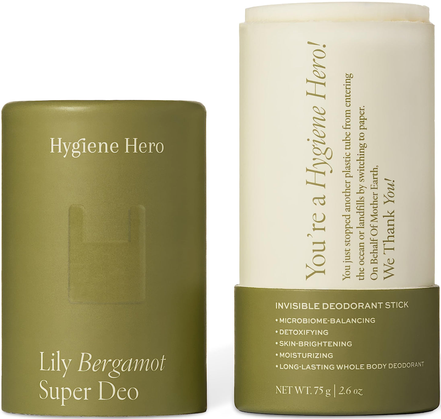 Hygiene Hero Super Deo - Invisible Deodorant Stick - Natural Deodorant for Men and Women - Aluminium Free - Mitigate Ingrown Hair (Lily Bergamot) Beauty and Personal Care Hygiene Hero