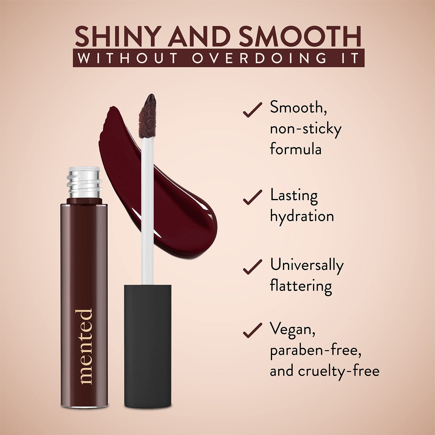 Mented Cosmetics Lip Gloss for Women Tinted Lip Balm Stain, Long Lasting Buildable Moisturizing Lipgloss Lipstick Topper, Made in USA, Cruelty Free Beauty & Personal Care Mented