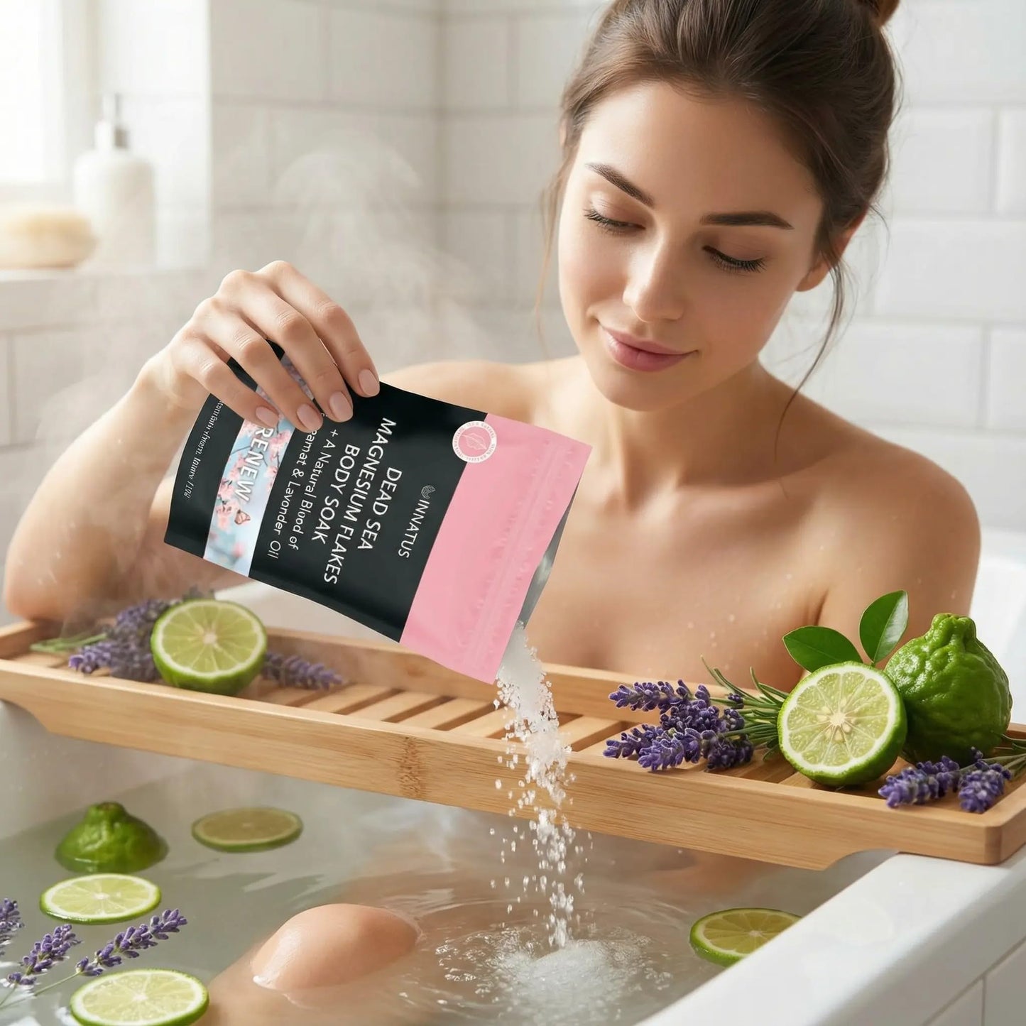 Pure Dead Sea Magnesium Flakes Clarity Soak - Relaxing & Replenishing 14oz Bath Soak -Infused with Natural Oils for Muscle Recovery Beauty and Personal Care INNATUS