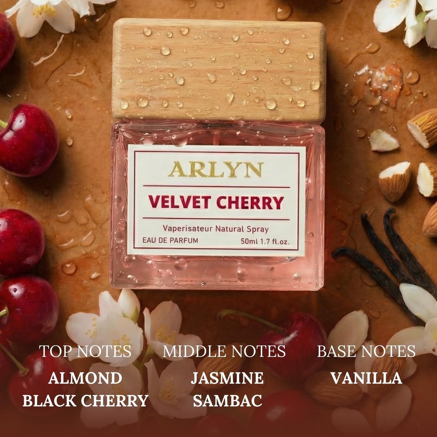 ARLYN Velvet Cherry Eau De Parfum Inspired by Tom.F Lo.st Ch.rry, Long-Lasting Perfume for Men and Women, Vegan & Eco-Conscious with Clean Beauty & Personal Care ARLYN BY BELLEVUE PARFUMS