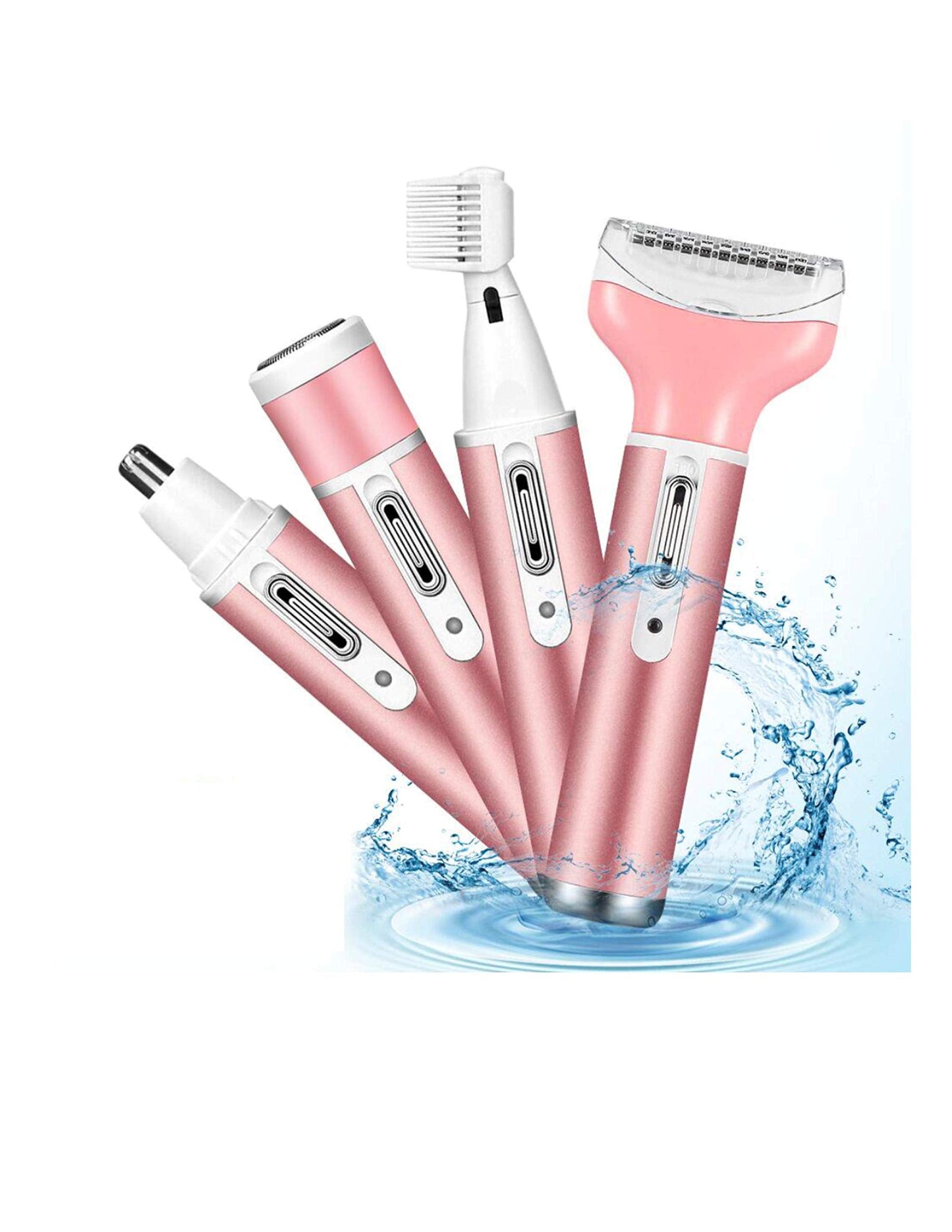 4 in 1 Women Electric Shaver Rechargeable Waterproof Razor Painless Epilator Body Hair Remover Nose Hair Beard Bikini Trimmer Eyebrow Face Facial Beauty and Personal Care Cshidworld
