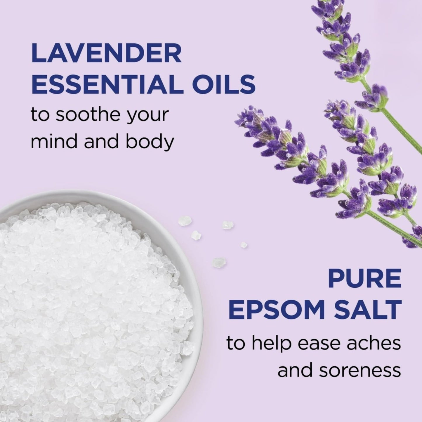 Dr Teal's Holiday Limited Edition Bath Gift Set - Epsom Salt Soak and Foaming Liquid, 14 oz Salt, 3 fl oz Bath (Lavender) Beauty and Personal Care Dr Teal's