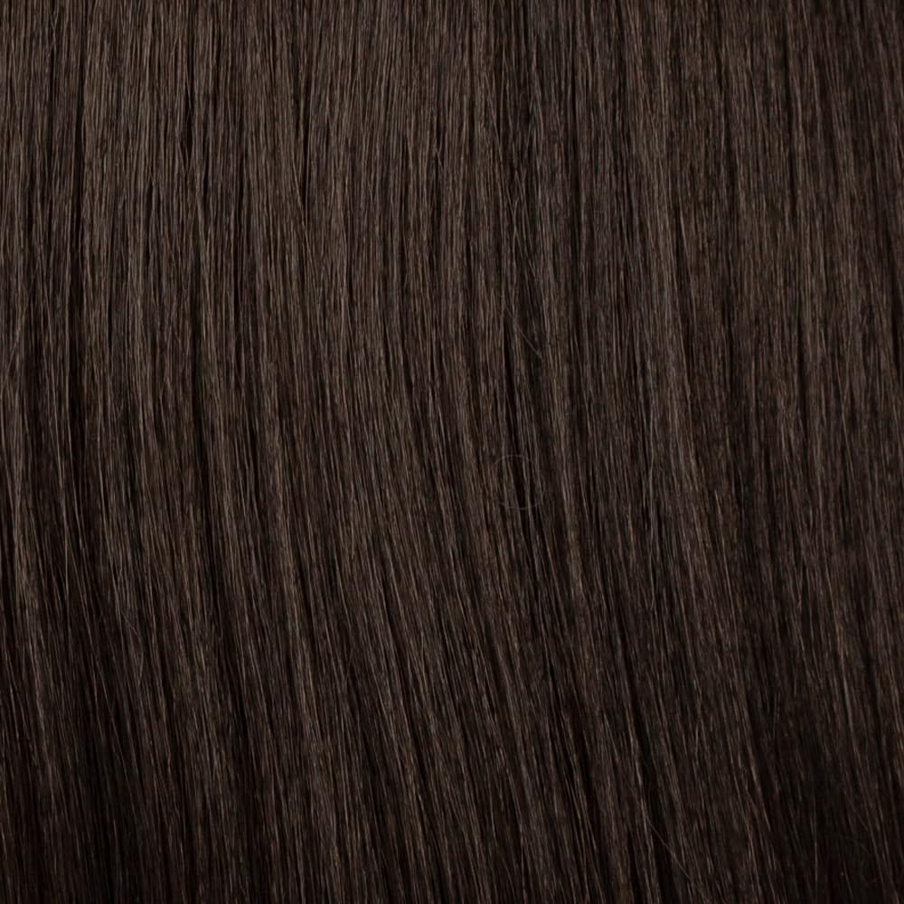 Vivica A. Fox, Garden, HD Lace Front, Natural Baby Hair, Layered Wrap Style with Swept Bang Wig (2 Dark Brown)