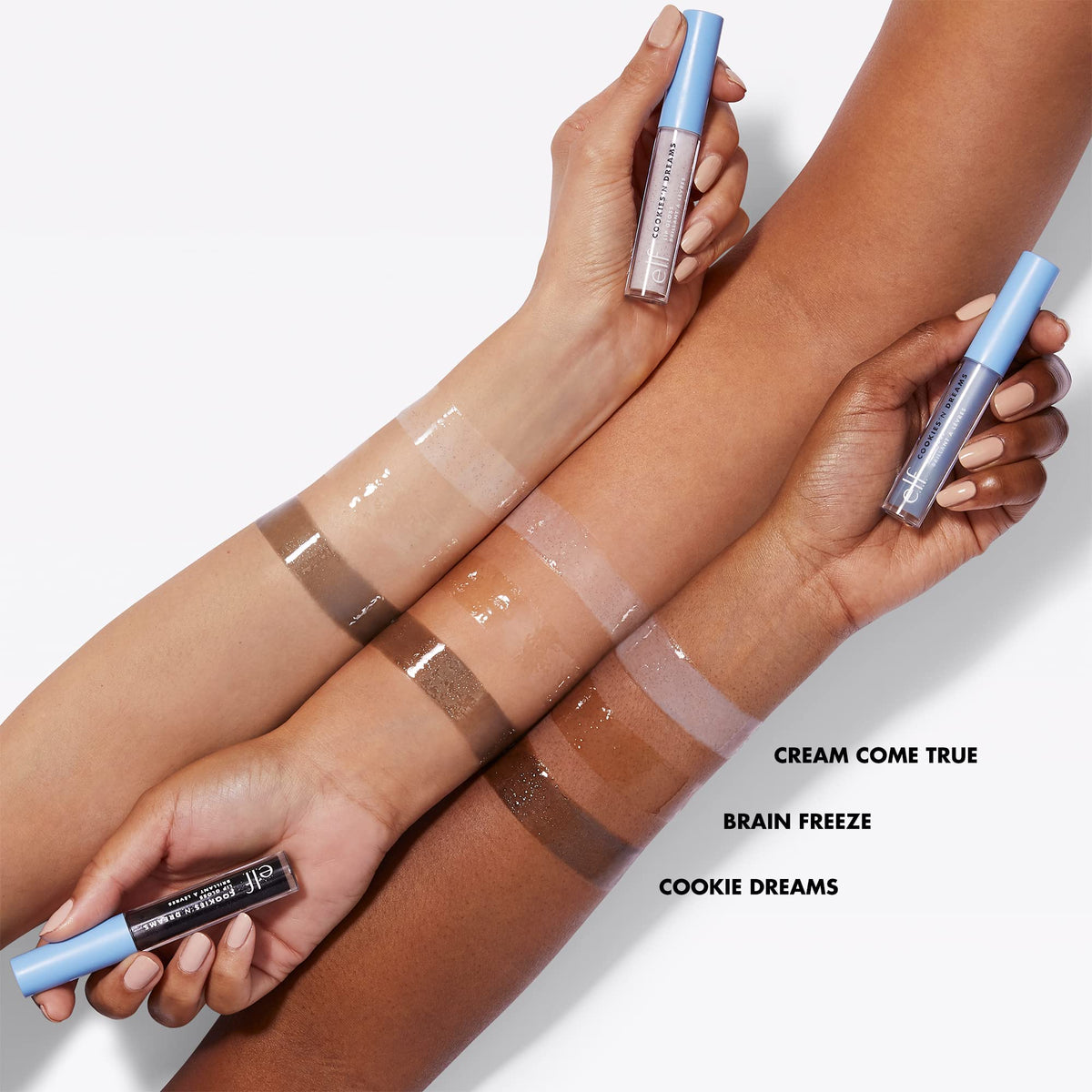 e.l.f. Cookies 'N Dreams Lip Gloss, Limited Edition Non-sticky, Creamy Lip Gloss With A Shiny Finish, Nourishing & Hydrating Formula, Brain Freeze Beauty & Personal Care e.l.f.