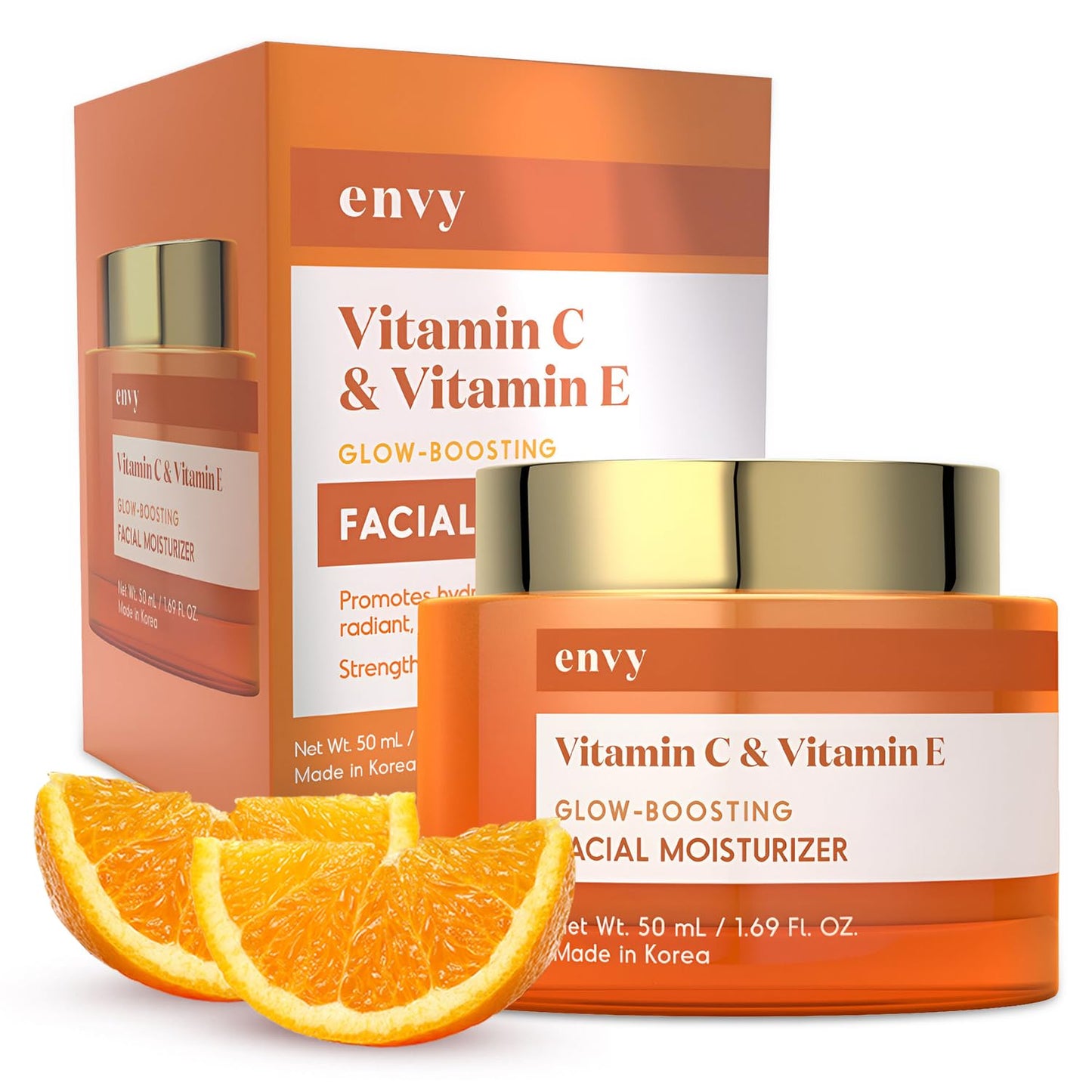 Envy Vitamin C & Vitamin E Face Moisturizer Cream - Hydrating, Reduces Acne Scars & Fine Lines - Anti-Aging, Dermatologist Tested for All Skin Types Beauty & Personal Care Envy