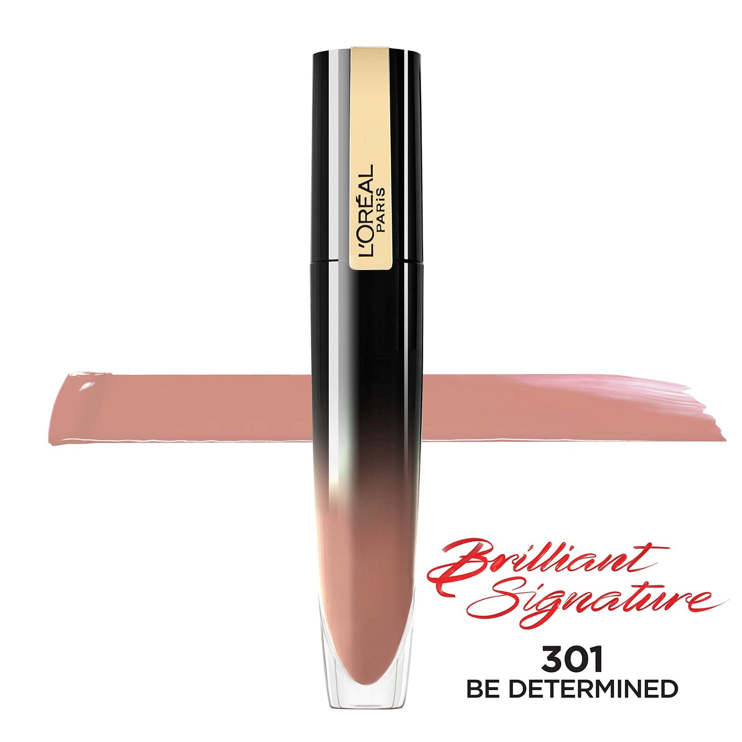 L'Oreal Paris Brilliant Signature Shiny Lip Stain Lipstick, Be Determined 0.21 Fl Oz. Beauty & Personal Care L'Oreal Paris