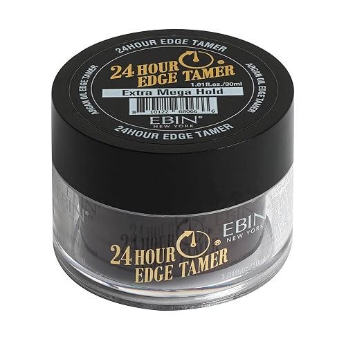 EBIN NEW YORK 24 Hour Edge Tamer Extra Mega Hold 1.01Fl Oz Strong Edge Control Gel, No Flaking, Sleek Smooth Finish, Long Lasting, Argan & Castor Oil Beauty & Personal Care EBIN NEW YORK
