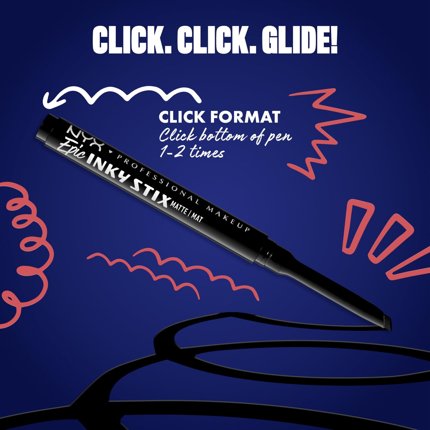 NYX PROFESSIONAL MAKEUP Epic Inky Stix Eyeliner, Mechanical Cream Gel Eyeliner, Waterproof Formula With Up To 24HR Wear - 01 Black Screen (Matte Beauty & Personal Care NYX PROFESSIONAL MAKEUP