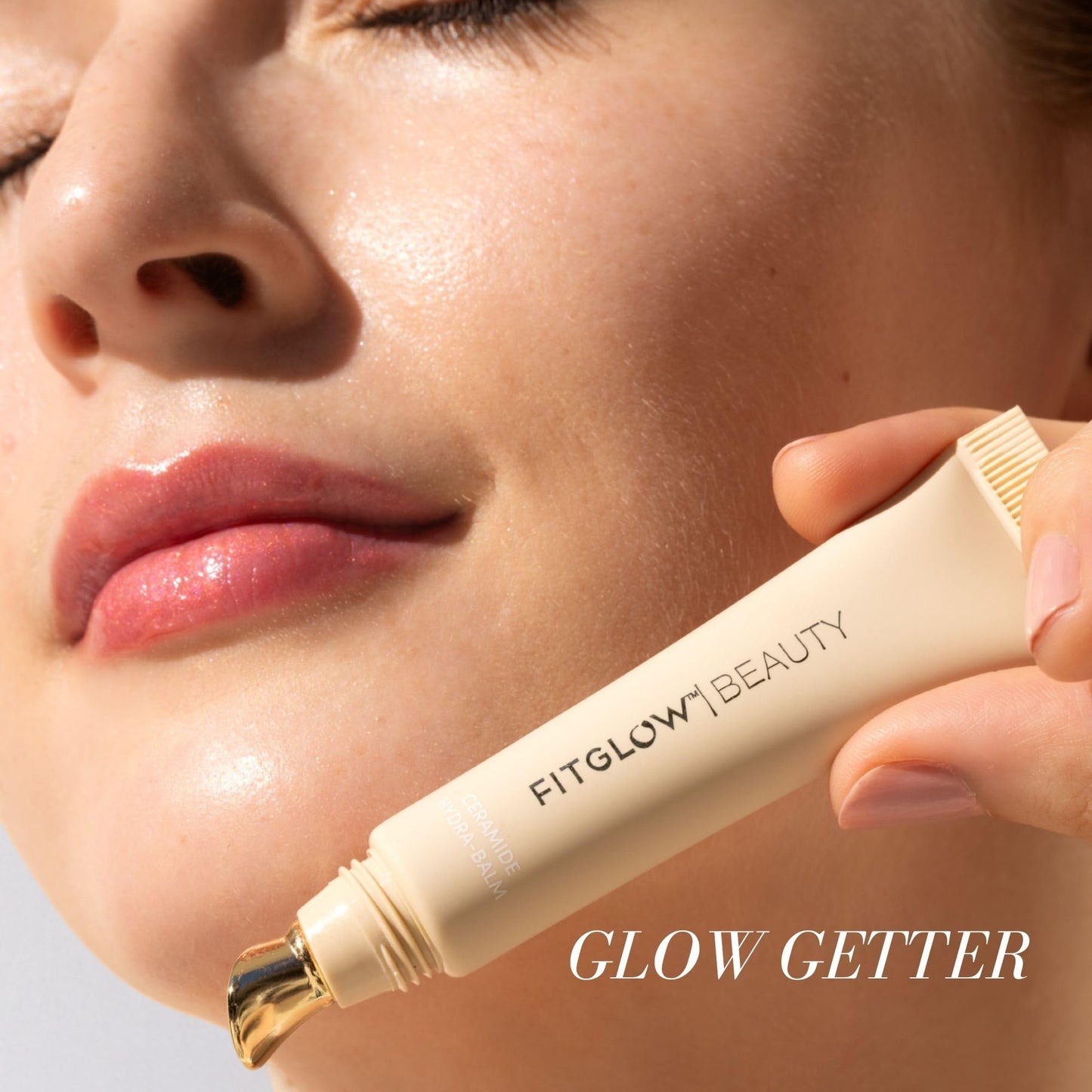 Fitglow Beauty Ceramide Hydra-Balm Lip Gloss - Hydrating Lip Serum with Peptides & Glutathione - Plumping & Anti-Aging Lip Treatment - Dry & Chapped Beauty and Personal Care FITGLOW