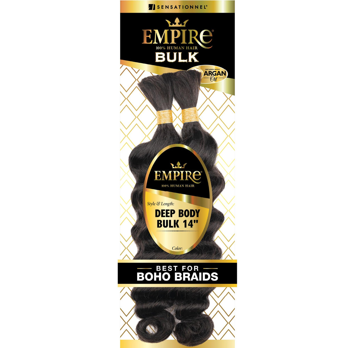Sensationnel Empire Bulk Braiding-Deep Body,1 pack 14 inch, 2 DARKBROWN