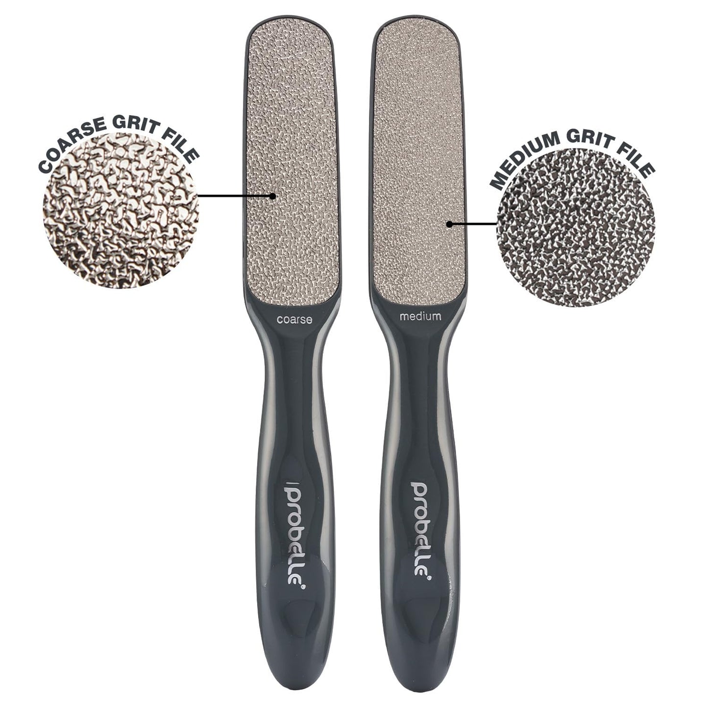 Probelle Double Sided Multidirectional Nickel Foot File Callus Remover - Immediately Reduces calluses and Corns to Powder for Instant Results, Safe Beauty & Personal Care Probelle