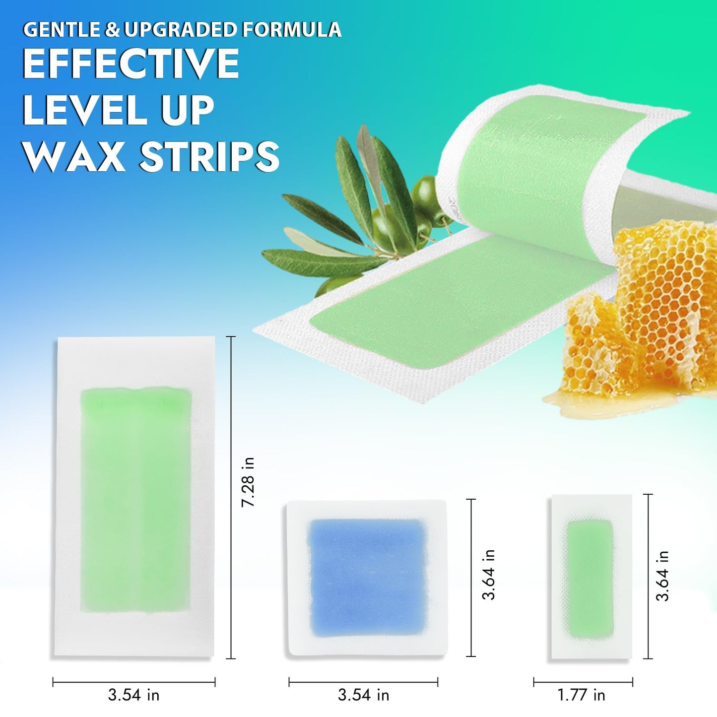 Waxkiss Wax Strips Kit for Women Men 70 Counts 3 Sizes & 12 Pcs Prewax and Afterwax Wipes Ready-to-use Waxing Strip Kit for Hair Removal Home Waxing Beauty and Personal Care waxkiss