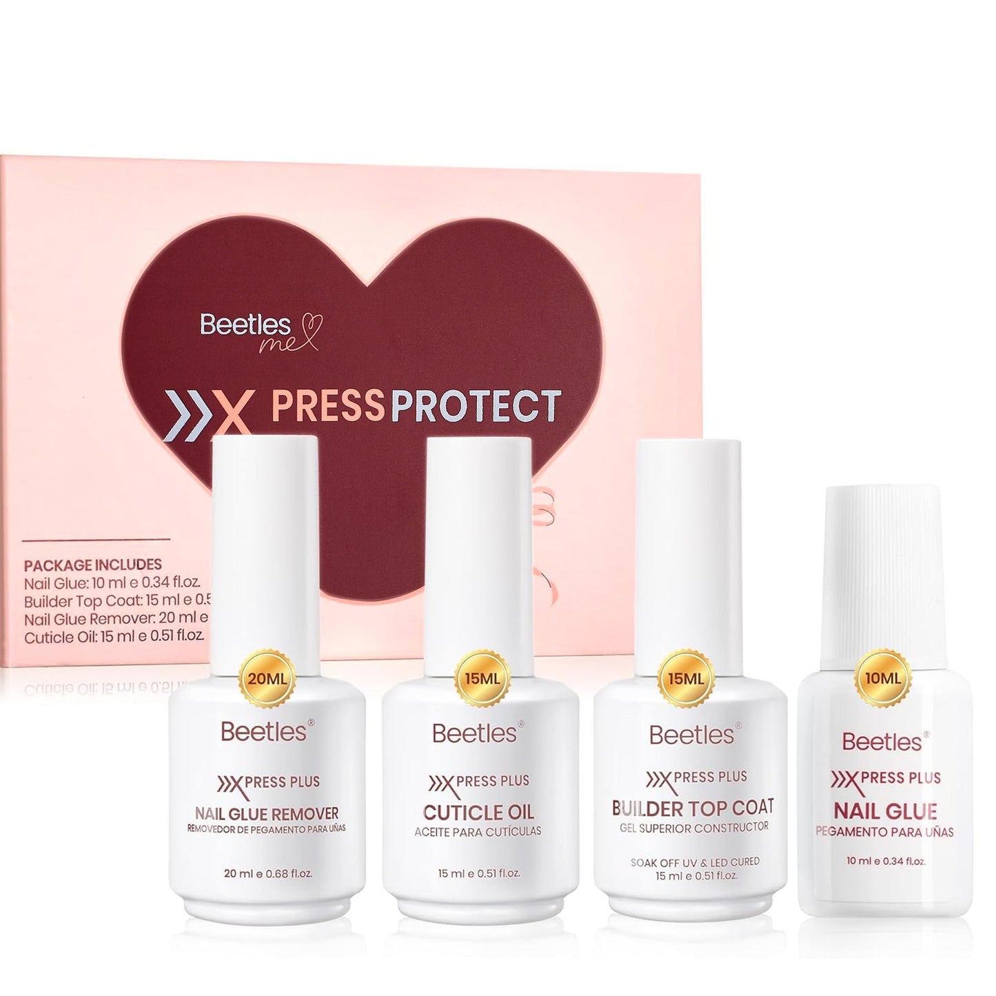 Beetles Short Square French Tip Press on Nails:Brown French Press ons Extra Short Gel Nail Tips Square 60 PCS 15 Sizes Pre-Shaped Reusable False Nails Beauty and Personal Care beetles Gel Polish Default Title