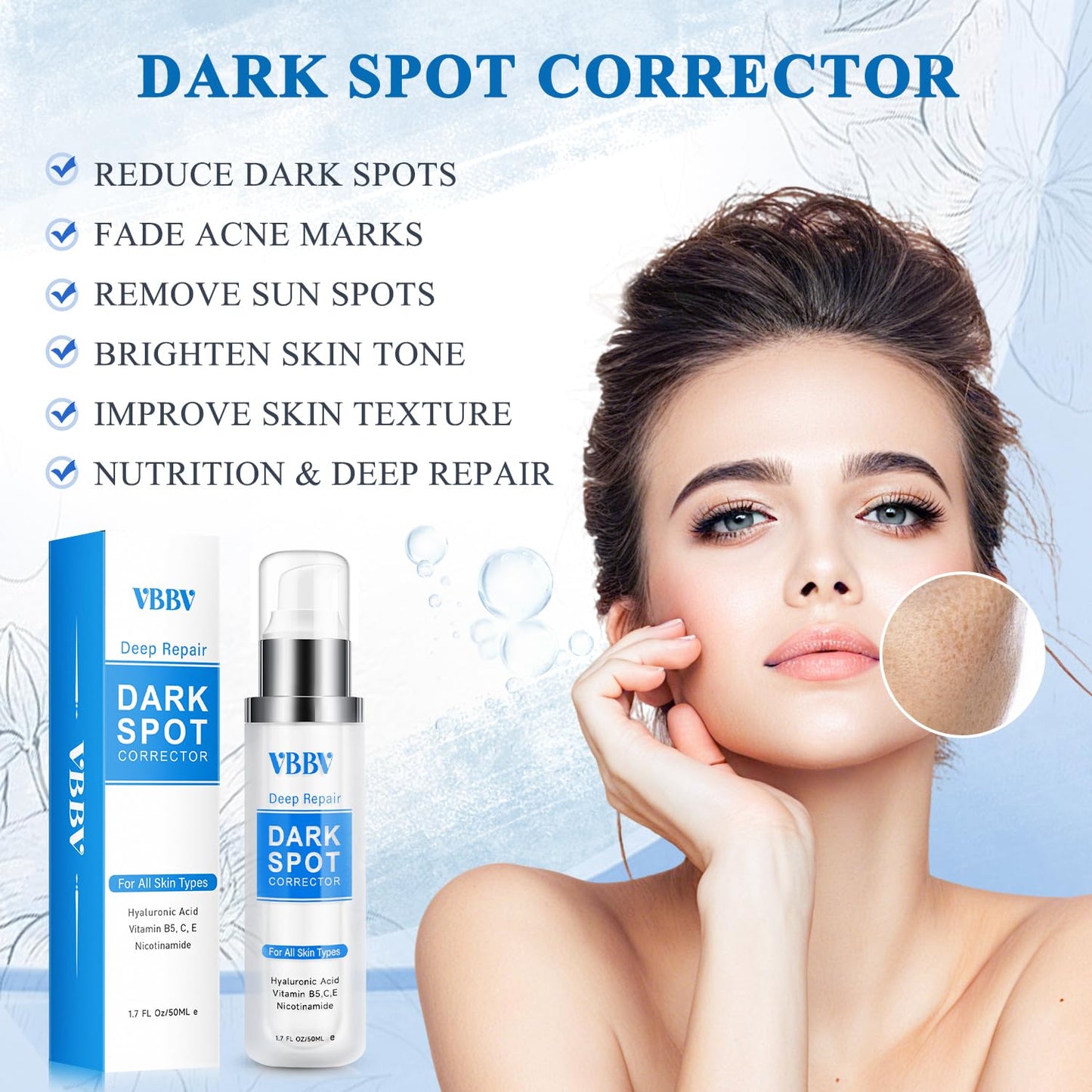 VBBV Dark Spot Remover for Face and Body, Dark Spot Corrector, Sun Spot Freckles Hyperpigmentation Treatment, Advanced Dark Spot Remover Cream Beauty & Personal Care VBBV