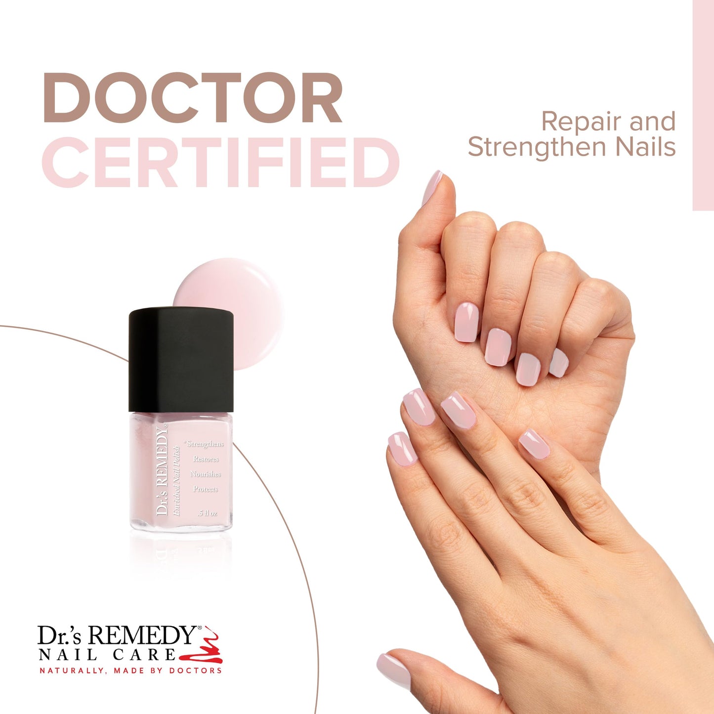 Dr’s Remedy Enriched Nail Polish: Non Toxic, All Natural, and Organic - Doctor Formulated: Strengthens, Restores, Heals, and Protects '24-Free' Beauty & Personal Care Dr.'s Remedy