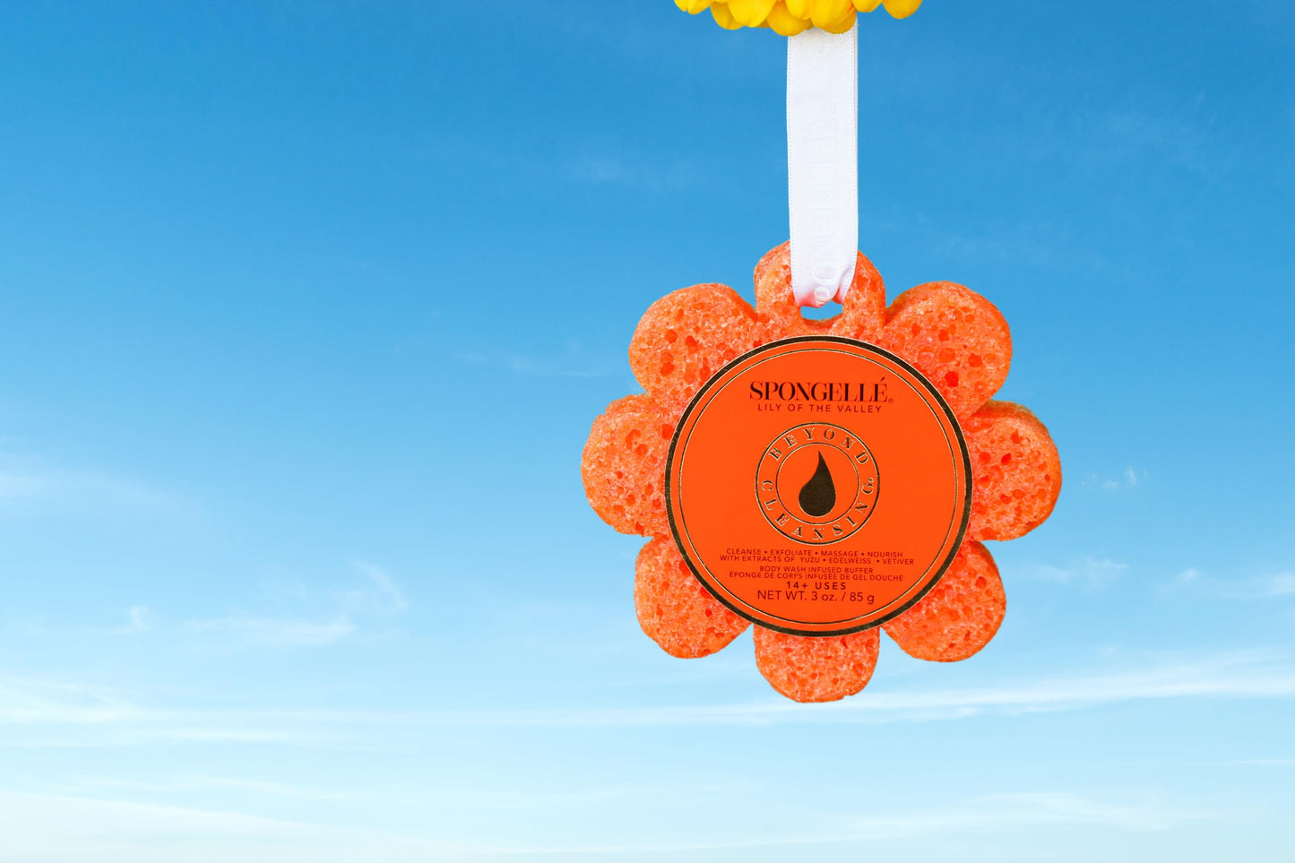 Spongellé Lily of the Valley Wild Flower Bath Sponge - Built-in Body Wash & Body Scrubber, Shower Loofah Sponge for Women - 14+ uses Beauty and Personal Care SPONGELLÉ