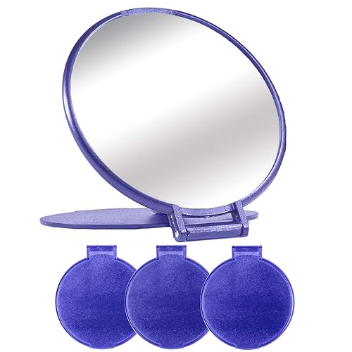 MOMIRA Compact Mirror Bulk Round Makeup Mirror for Purse, Set of 3, 2.6" L x 2.37" W (Blue) Beauty & Personal Care MOMIRA
