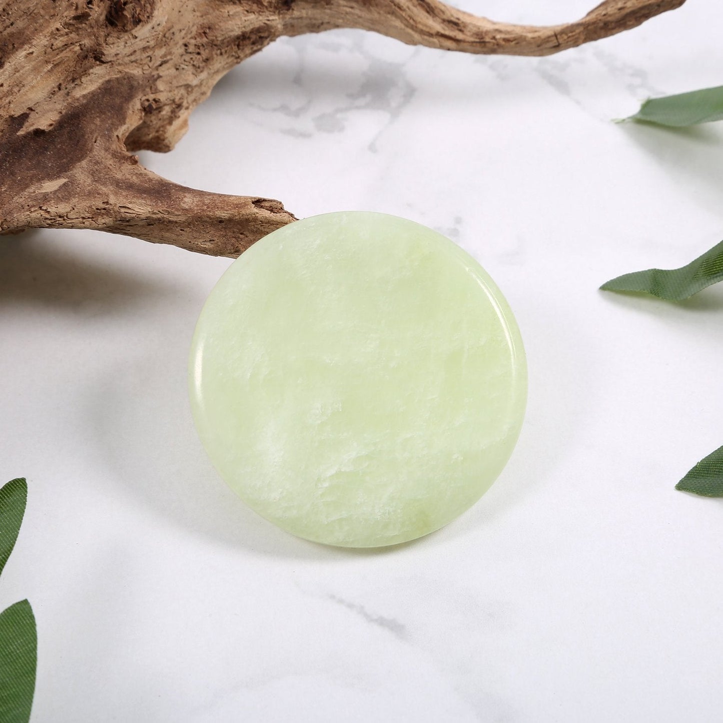 Bememo 2 Pieces Jade Stone for Lash Glue Eyelash Extension Round Jade Stone Green Lash Tile Glue Holders Adhesive Pallet Fake Eyelash Holder Base 2 Beauty & Personal Care Bememo