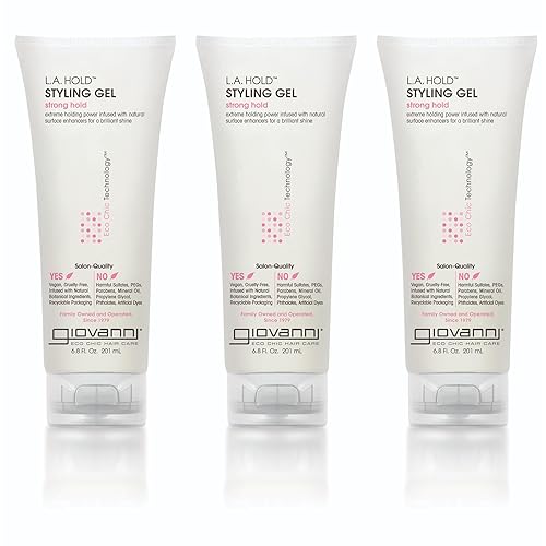 GIOVANNI LA Hold Styling Gel - Hair Gel for Men & Women, Strong Hold Hair Gel in Bulk for Curly, Straight & Wavy Hair, Control Super Hold Slick Gel Beauty & Personal Care GIOVANNI