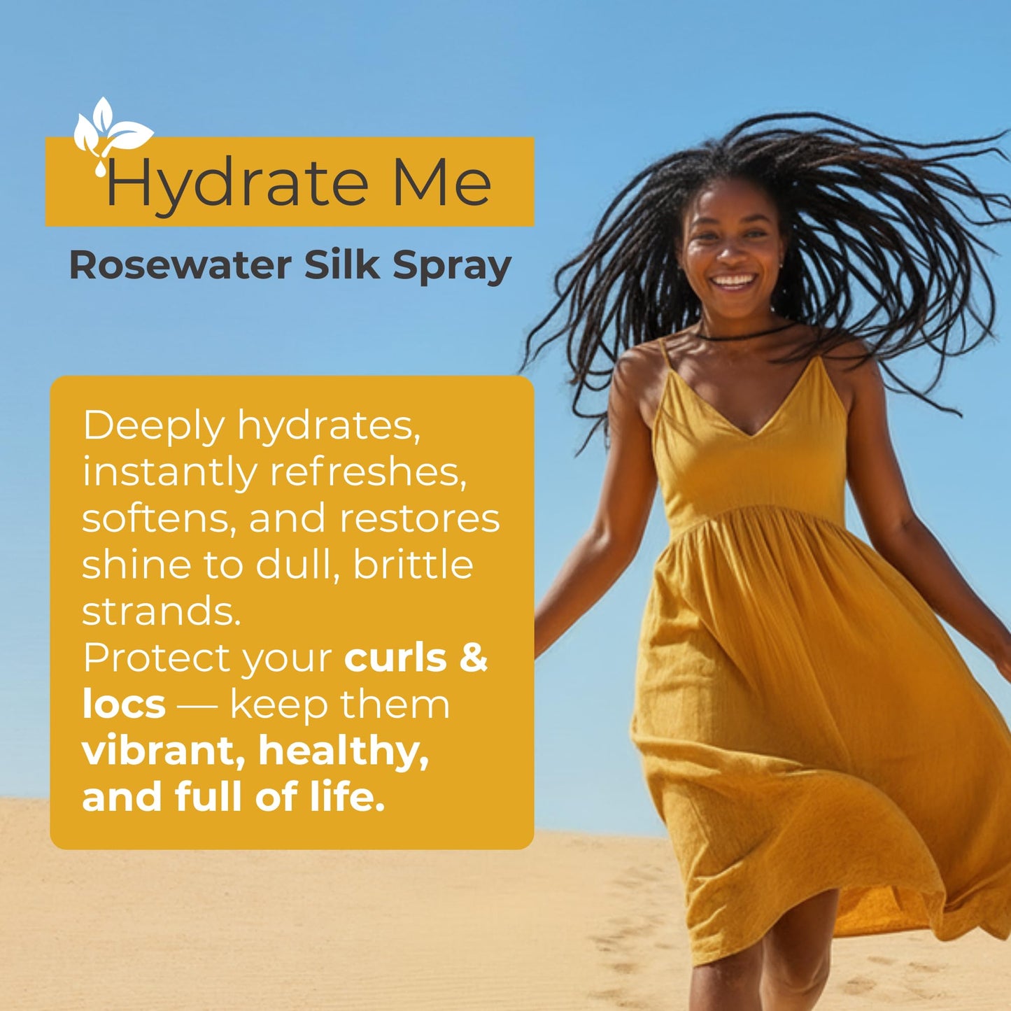 Jaycee Naturals Hydrate Me Rosewater Silk Spray with Silk Amino Acids and Coconut Water To Refresh and Revive All Hair Textures and Styles, Light Beauty & Personal Care Jaycee Naturals