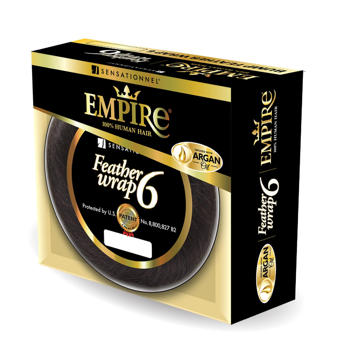 Sensationnel Empire Bump Weaving Hairextension-Feather Wrap 6in,BG BURGANDY
